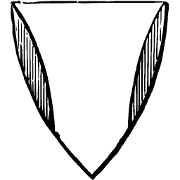 Shield with flanches