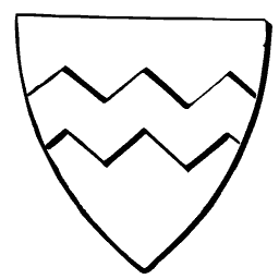 Shield with two dancetty bars