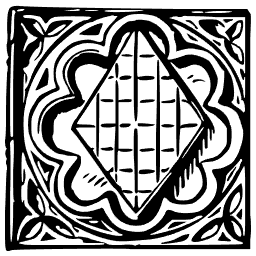 Quatrefoil panel with lozenge