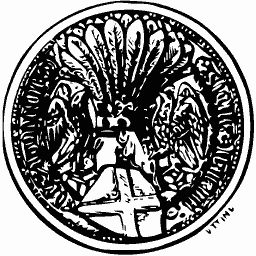 Round seal with feather crest 01