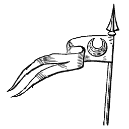 Pennon with crescent on lance 01