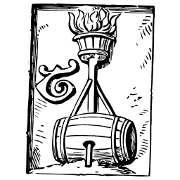 Torch and barrel rebus 01