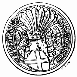 Round seal with feather crest 02