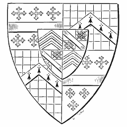 Shield with crosslets and chevrons 02