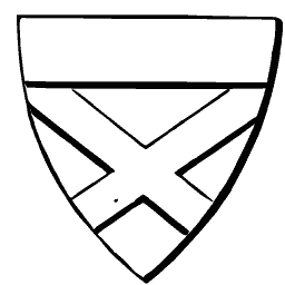 Shield with chief and saltire