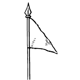 Triangular pennon on lance