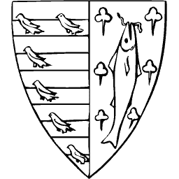 Shield with martlets and fish 02