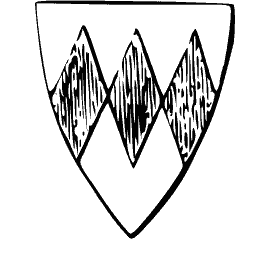 Shield with three conjoined lozenges