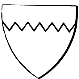 Shield with zigzag chief