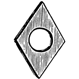 Lozenge with a ring