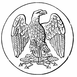 Eagle on arrows in a circle