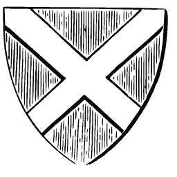 Shield with a saltire