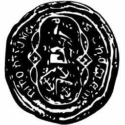 Round seal with a lion