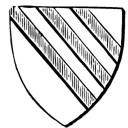 Shield with diagonal bands