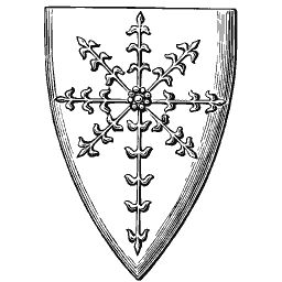 Shield with a budded cross