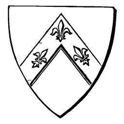 Shield with chevron and fleurs-de-lis