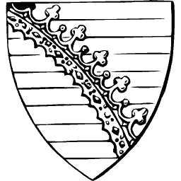 Shield with a flowered bend