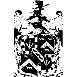 Arms with chevrons under a crowned crest