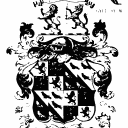 Quartered arms with lion crests