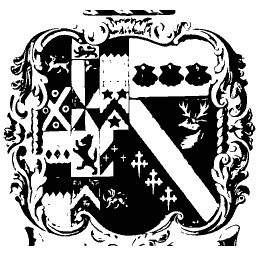 Quartered arms with stags and crosses
