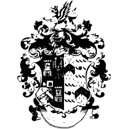 Quartered arms with a griffin crest