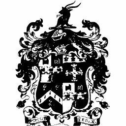 Quartered arms with a goat crest