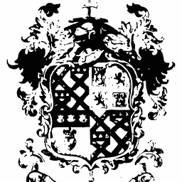 Quartered arms with a latticed field