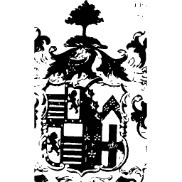 Quartered arms with a tree crest