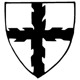 Shield with ragged cross