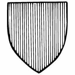 Shield with horizontal lines