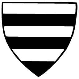 Paly shield with bold bars