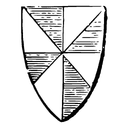 Gyronny shield