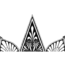 Gabled fan crest