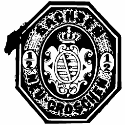 Crowned arms in an octagon