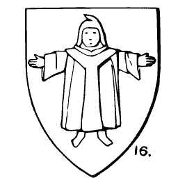 Standing figure shield