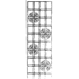 Screen with round crests
