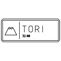 Romanised direction label 08