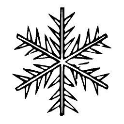 Snowflake with barbed arms