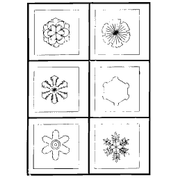 Six snow crest roundels