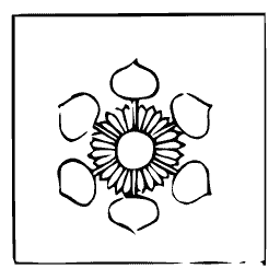 Snowflake crest with rayed centre