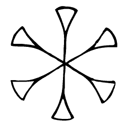 Snowflake with trumpet arms