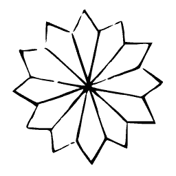 Folded star of diamond points