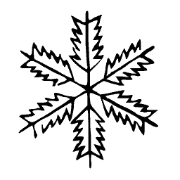 Snowflake with jagged arms