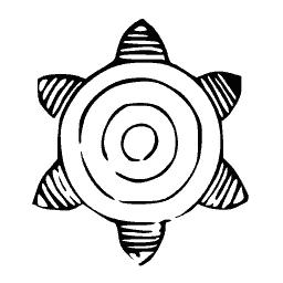 Ringed crest with hatched points