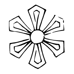 Snowflake with hollow arms
