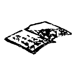 Open book with writing