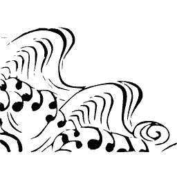Wave with dark drops