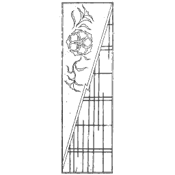 Screen panel with a flower