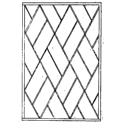 Diagonal lattice screen