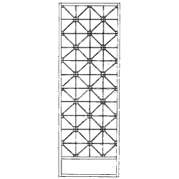 Crossed square lattice